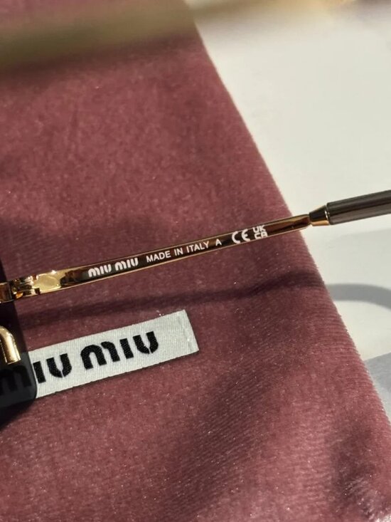 ✨ Miu Miu Rimless Black Sunglasses with Gold Hardware main image 5